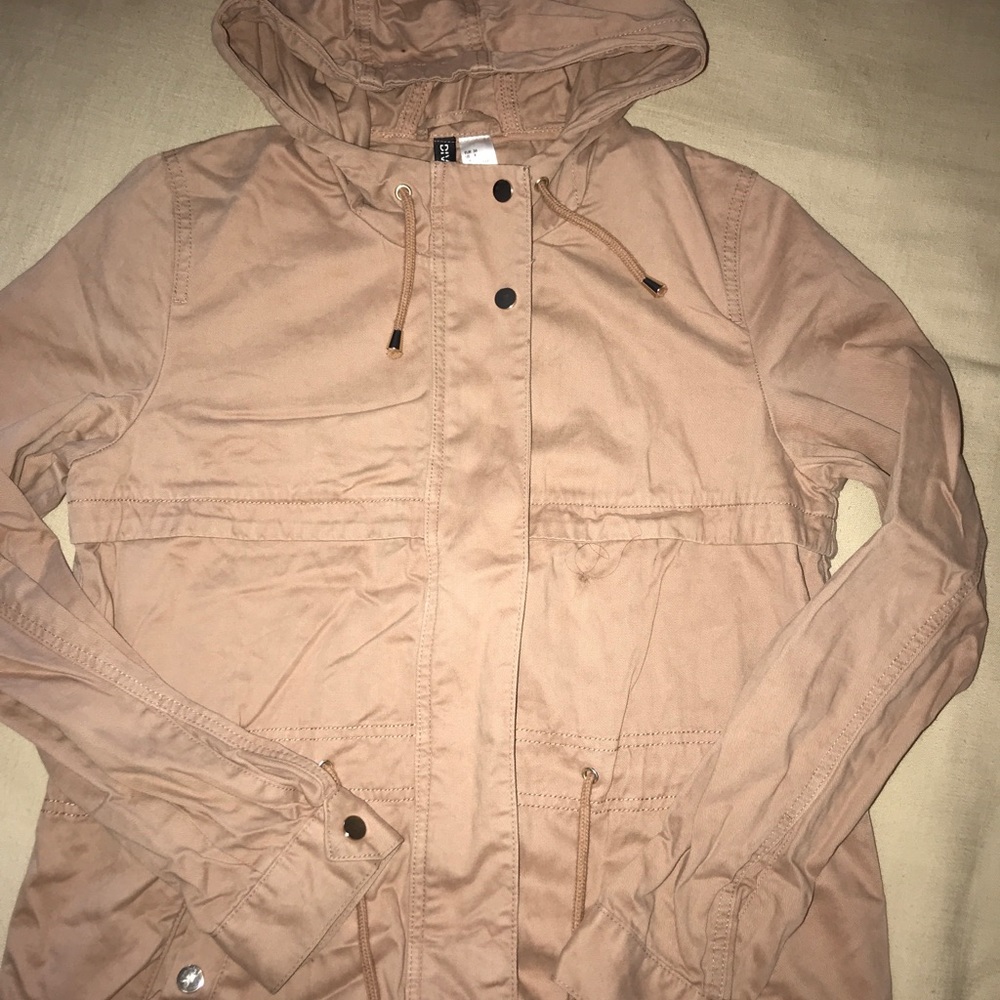 H&M Nude Zip-Up Hoodie